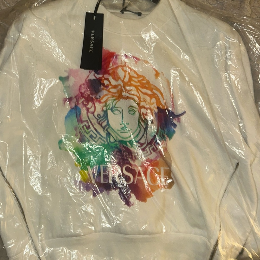 Versace Medusa head multi colored sweatshirt